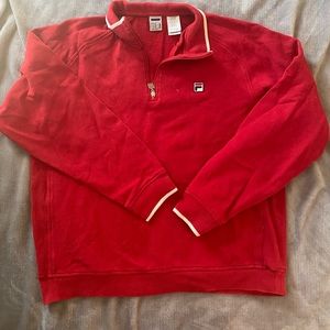 fila red half zip